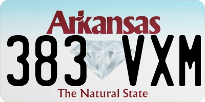 AR license plate 383VXM