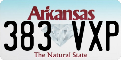 AR license plate 383VXP