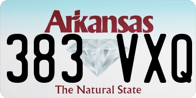 AR license plate 383VXQ
