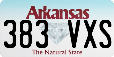 AR license plate 383VXS