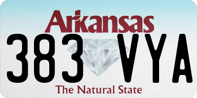 AR license plate 383VYA