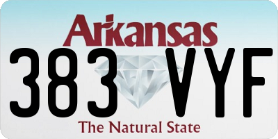 AR license plate 383VYF