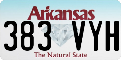 AR license plate 383VYH