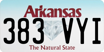 AR license plate 383VYI