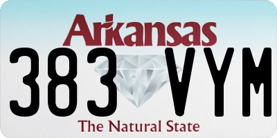 AR license plate 383VYM