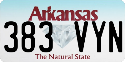 AR license plate 383VYN
