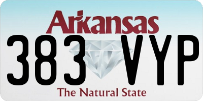 AR license plate 383VYP