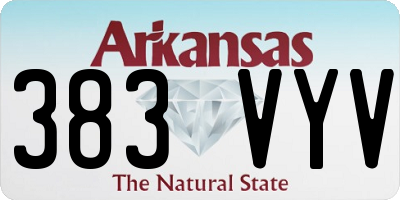 AR license plate 383VYV