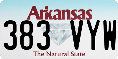 AR license plate 383VYW