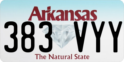 AR license plate 383VYY