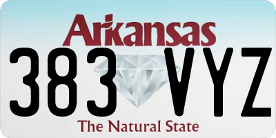 AR license plate 383VYZ