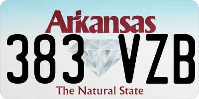 AR license plate 383VZB