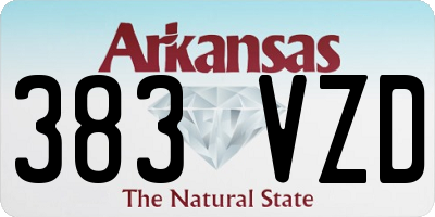AR license plate 383VZD