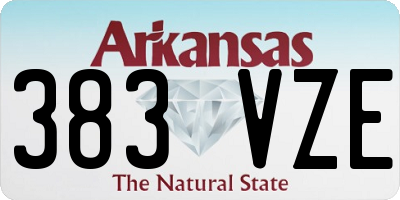 AR license plate 383VZE