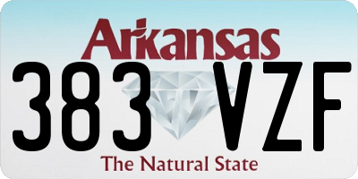 AR license plate 383VZF