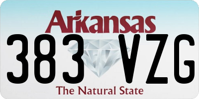 AR license plate 383VZG