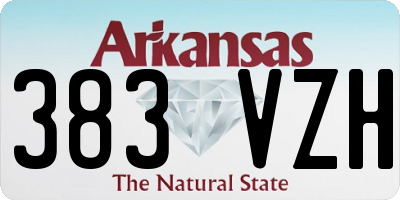 AR license plate 383VZH