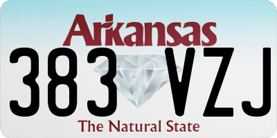 AR license plate 383VZJ