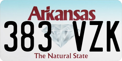 AR license plate 383VZK
