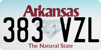 AR license plate 383VZL