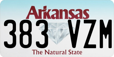 AR license plate 383VZM