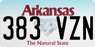 AR license plate 383VZN