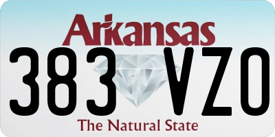 AR license plate 383VZO