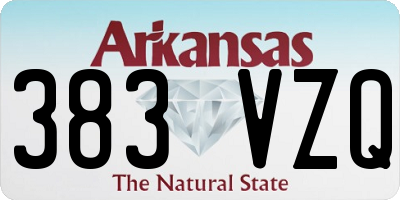 AR license plate 383VZQ