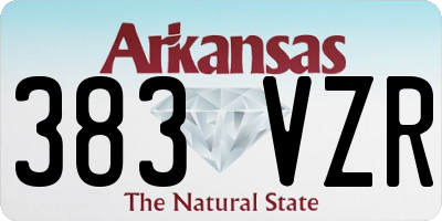 AR license plate 383VZR