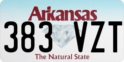 AR license plate 383VZT