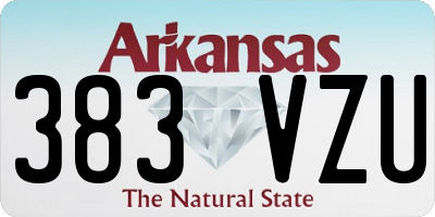 AR license plate 383VZU
