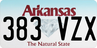 AR license plate 383VZX
