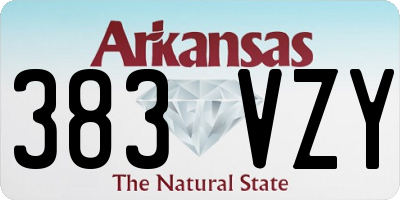 AR license plate 383VZY