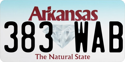 AR license plate 383WAB