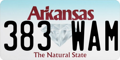 AR license plate 383WAM
