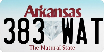 AR license plate 383WAT