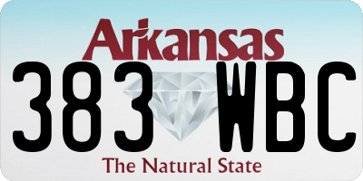 AR license plate 383WBC
