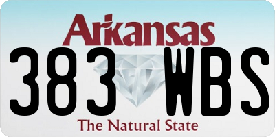 AR license plate 383WBS