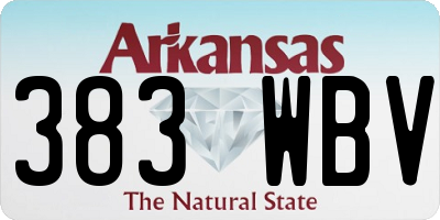 AR license plate 383WBV