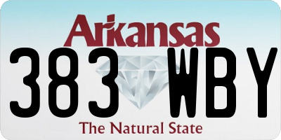 AR license plate 383WBY