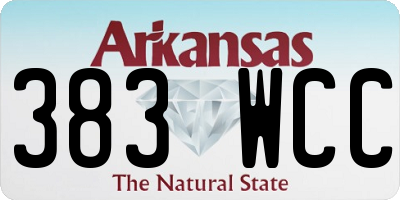 AR license plate 383WCC