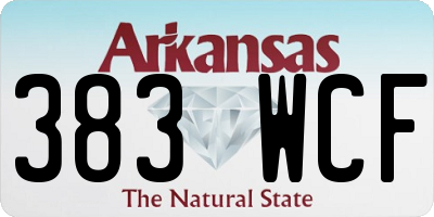 AR license plate 383WCF