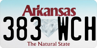 AR license plate 383WCH
