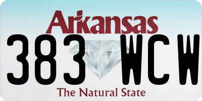 AR license plate 383WCW
