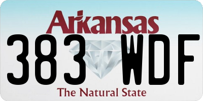 AR license plate 383WDF