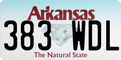 AR license plate 383WDL