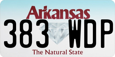 AR license plate 383WDP