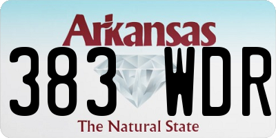 AR license plate 383WDR