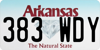 AR license plate 383WDY