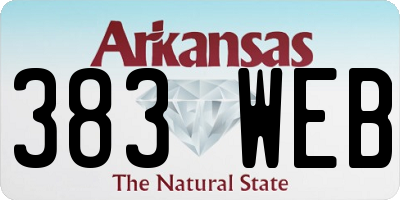 AR license plate 383WEB